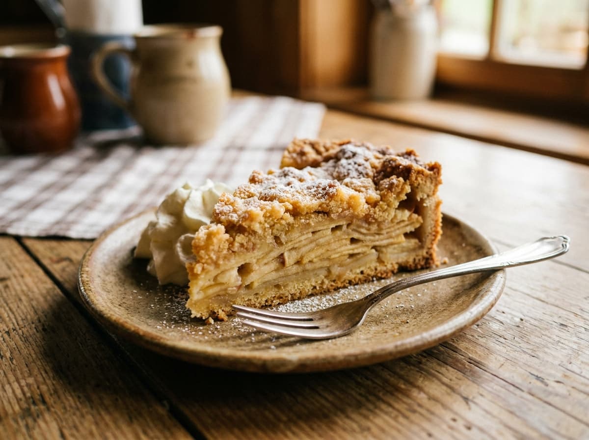 Gedeckter Apfelkuchen